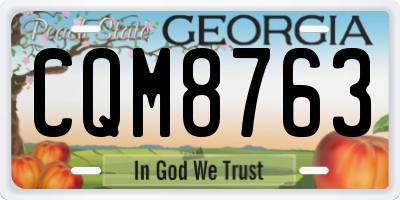 GA license plate CQM8763