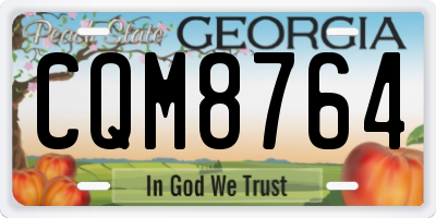 GA license plate CQM8764