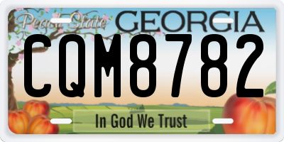GA license plate CQM8782