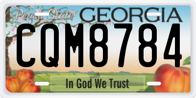 GA license plate CQM8784
