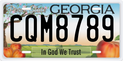 GA license plate CQM8789