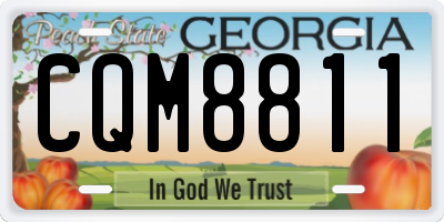 GA license plate CQM8811