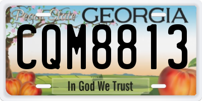 GA license plate CQM8813