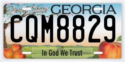 GA license plate CQM8829