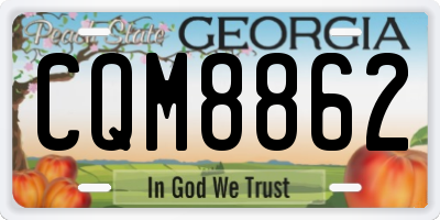 GA license plate CQM8862