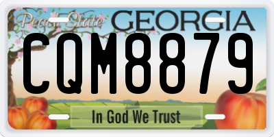 GA license plate CQM8879