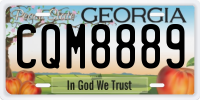 GA license plate CQM8889