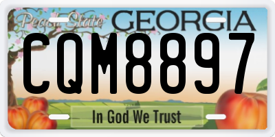 GA license plate CQM8897