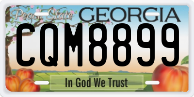 GA license plate CQM8899