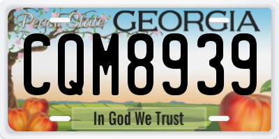 GA license plate CQM8939