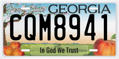 GA license plate CQM8941