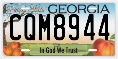 GA license plate CQM8944