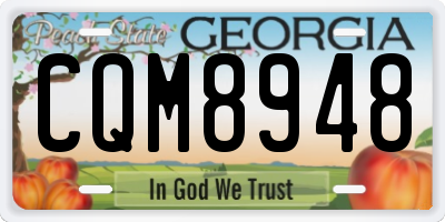 GA license plate CQM8948