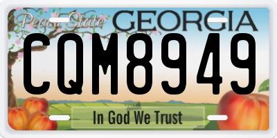 GA license plate CQM8949