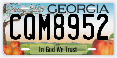 GA license plate CQM8952
