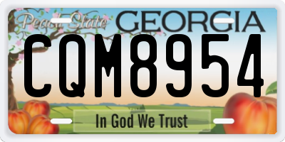 GA license plate CQM8954