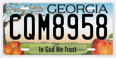 GA license plate CQM8958
