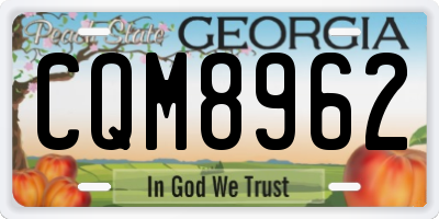 GA license plate CQM8962
