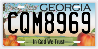 GA license plate CQM8969