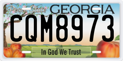 GA license plate CQM8973