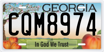 GA license plate CQM8974
