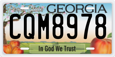 GA license plate CQM8978