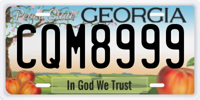 GA license plate CQM8999