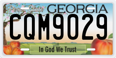 GA license plate CQM9029