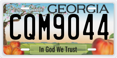 GA license plate CQM9044