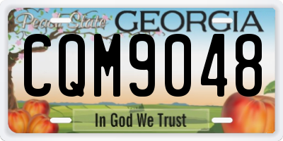 GA license plate CQM9048