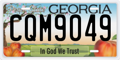 GA license plate CQM9049