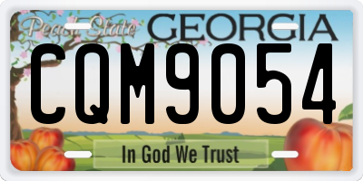 GA license plate CQM9054