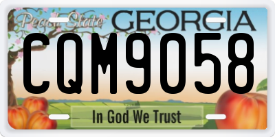 GA license plate CQM9058