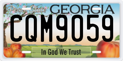 GA license plate CQM9059