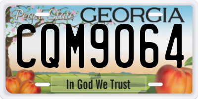 GA license plate CQM9064