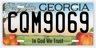GA license plate CQM9069