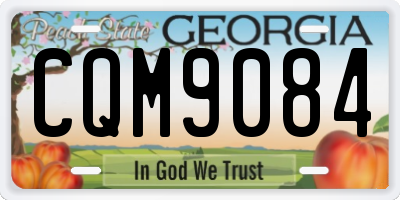 GA license plate CQM9084