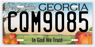 GA license plate CQM9085