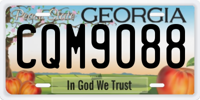 GA license plate CQM9088