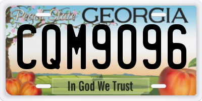 GA license plate CQM9096
