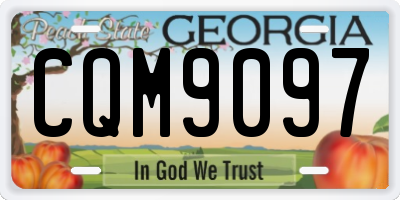 GA license plate CQM9097
