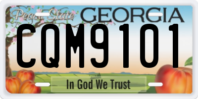 GA license plate CQM9101