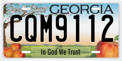 GA license plate CQM9112