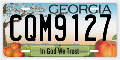 GA license plate CQM9127