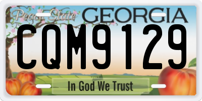 GA license plate CQM9129