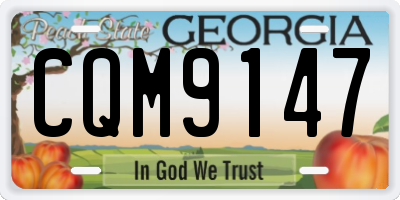 GA license plate CQM9147