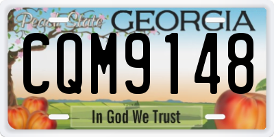 GA license plate CQM9148
