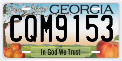 GA license plate CQM9153