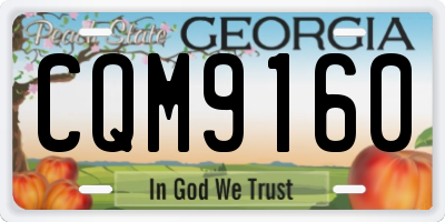 GA license plate CQM9160