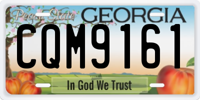 GA license plate CQM9161